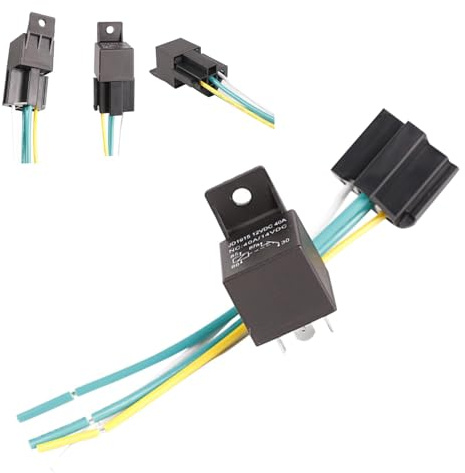Zócalo de relé para automóvil, arnés de relé de automóvil,Relé para automóvil de alta resistencia Relé automotriz de 4 pines y 12 V | Arnés de enclavamiento Relé de fusibles Accesorios para automóvile