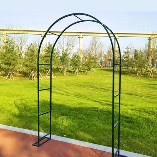 Arche de jardin en métal pour plantes grimpantes, support d'arche de mariage noire avec 3,5 m de largeur pour jardin, pelouse, terrasse, cour - Grande taille : 300 x 220 x 180 cm