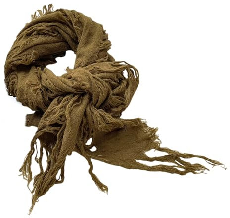 XANHOY Wollschal im Used-Look, für Erwachsene, Unisex, passend zu den 2000er-Jahren, Halsschmuck für Damen, Teenager, Mädchen, grün, 140-175 cm