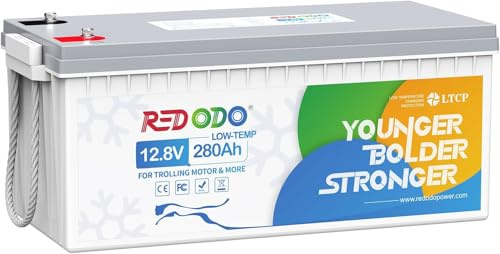 Redodo 12V 280Ah(2 Pack) LiFePO4 Batería con Protección de Baja Temperatura,Batería Litio Integrado 200A BMS,Máx 3584Wh de Energía,Ideal para Sistemas Solares,Campistas,Barcos