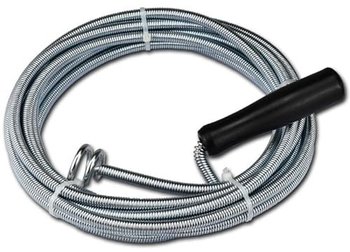 3Meter Flexible Plumbing Snake Drain Unblocker Spiral Pipe Unclogging Tool with Claw for Sinks, Toilets & Showers-Ideal Cleaning Tool