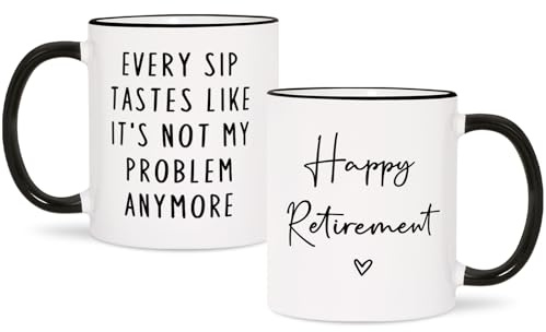 GoMelley Retirement Gifts for Women Men, Funny Retirement Mug | Retirement Gift Ideas for Women Friend, Mum, Dad, Colleagues, Boss, Teachers, Not My Problem Anymore Decorations
