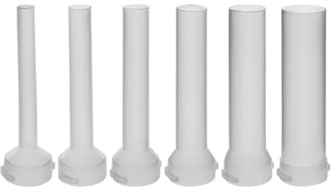 Spare Funnels for Vertical Sausage Stuffer 5kg – Set of 6 Plastic Nozzles, 14–35 mm Diameter, Replacement Tubes for Homemade Sausage Making