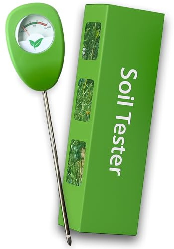 BOLDiX Essentials pH Bodenmessgerät – Edelstahl-Sonde 16,5 cm – präzise 3–8 pH Skala – Indoor & Outdoor – batteriefrei – Robustes Pflanzenzubehör (pH Messgerät)