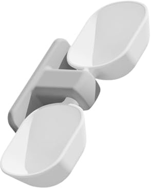 HIAKDOFT Gamelle Suspendue Anti-basculement pour Chiens Et Chats, Distributeur De Nourriture ’Eau en Plastique Blanc, Capacité Pratique, Alimentation Murale pour Animaux De Compagnie