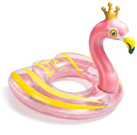 Salvagente Bambini, HYZYWON Salvagente Fenicottero, 90 cm, Ciambella Gonfiabile, Giochi Piscina, per Piscina e Spiaggia (C90)
