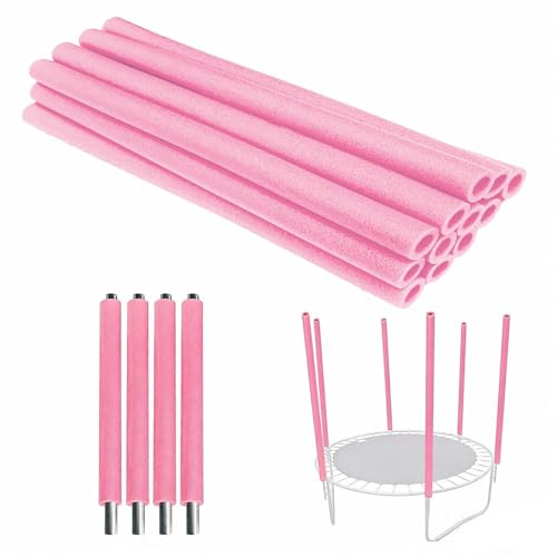 12 fundas de espuma para poste de cama elástica, 88 cm, impermeable, tubo redondo, protector de resorte, tubo de espuma, poste de red de trampolín, accesorios para trampolín