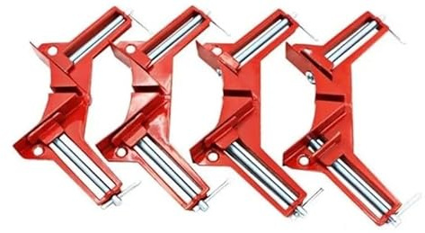 Sargento Escuadra Abrazaderas De Esquina For Carpintería, 2, 4 Y 8 Unidades, Ángulo Recto 90 Grados, For Enmarcar Gabinetes, Peceras Carpinteros(4PCS)