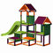 Spielturm Kletterturm Gesa mit Rutsche für Kleinkinder mit Kriechtunnel Mas (apfelgrün orange brombeer)