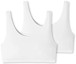 Uncover by Schiesser Damen 2pack Bustier Unterwäsche, Weiss, M