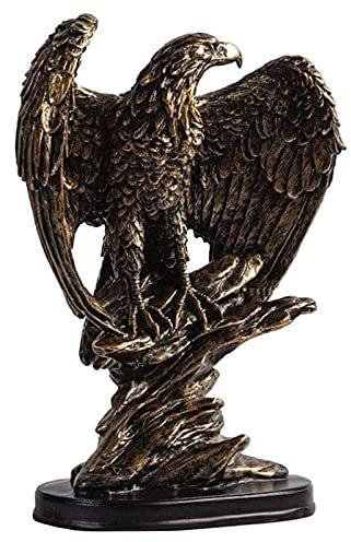 Desktop-Skulptur Bronze Harz Tier Skulptur Winged Eagle Statue Ornamente Miniatur Handwerk Figuren Ornamente Home/Shop/Büro/Bar Schmuck Geschenke
