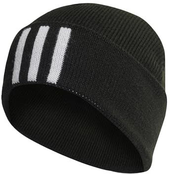 adidas Unisex 3-Stripes Beanie, Black/White, XXS
