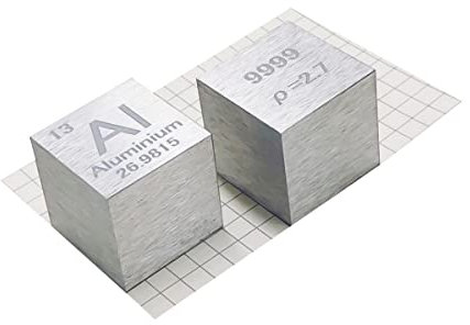 嘉信誉 Aluminium (Al) Dichtewürfel, Laborqualität, präzise über 99,9 % hochrein, verwendet für Laborversuche, persönliche Hobbys und Sammlungen (Größe: 2,5 cm, Farbe: matt)