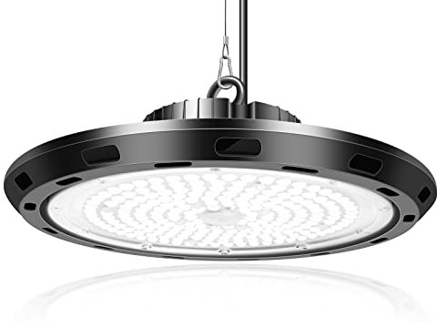 SKYWORLD 150W UFO Faretto LED, 15000LM Proiettore Lampada da Industriale, Fari Led da Esterno UFO Lamp 5000K Bianco Faro Interni, Lampadario Magazzino per Stadio Coperto Parcheggio Centri