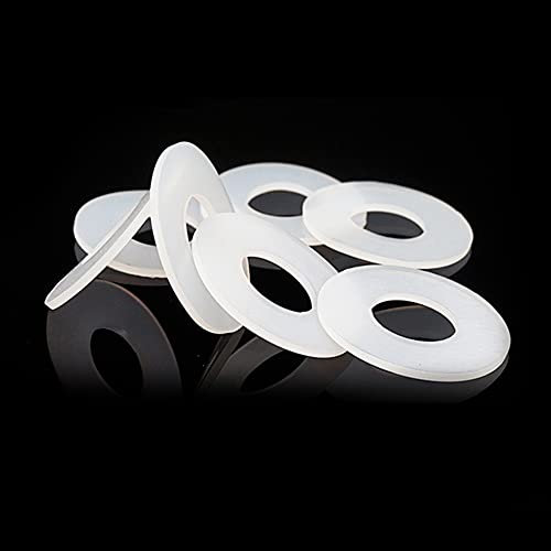 GatherTOOL 10 Stück 2 mm Dicke Silikonkautschuk-Flachdichtungen Außendurchmesser 12 mm-30 mm Weiß lebensmittelechtes Silikon O-Ringe Dichtungsscheiben Dichtring (Color : 10Pcs, Size : 30x6x2mm)