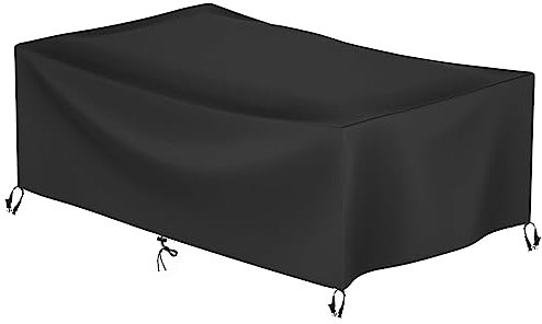 TopSoul Housse Salon de Jardin 175x115x74cm Housse Table de Jardin, Rectangulaire Couverture de Protection Meubles ​Bâche Salon de Jardin Imperméable Anti-UV 600D Oxford Bache Table Exterieur