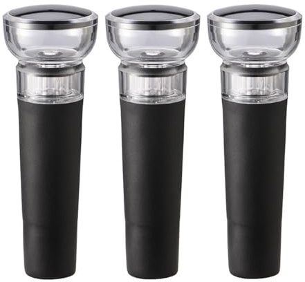 VJIAIEO - Pack of 3 Mini Wine Stoppers Vacuum Wine Stopper Reusable Wine Bottle Stoppers with Built-in Vacuum Pump Leakproof Wine Bottle Sealer Silicone Caps Air Remover Corks Wine Saver