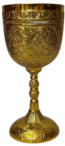 Morcomart Rotgoldener Messing-Weinkelch – handgefertigter Kelch für elegantes Essen, Verschenken und Präsentieren