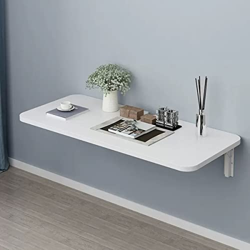 Klapptisch, Wandklapptisch, 40 x 30 cm, 60 x 40 cm, 80 x 40 cm, 120 x 40 cm, 80 x 50 cm, 100 x 50 cm, klappbarer Schreibtisch, Wandtisch, Tisch, platzsparender faltbarer Wandtisch (Farbe: We