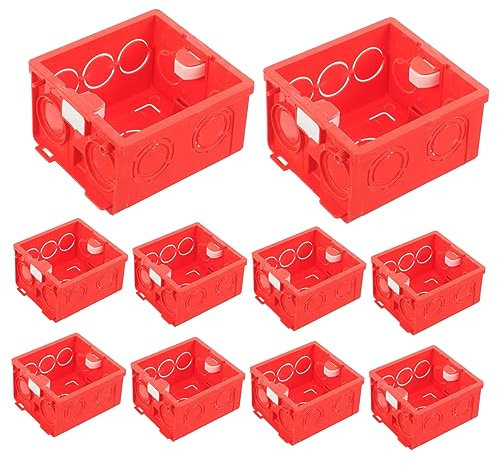 Homoyoyo 10pezzi Scatola Derivazione Incasso Muro Tipo Pvc Spesso Antincendio Per Installazione Sicura Prese e Interruttori Montaggio Facile Con Viti Serraggio