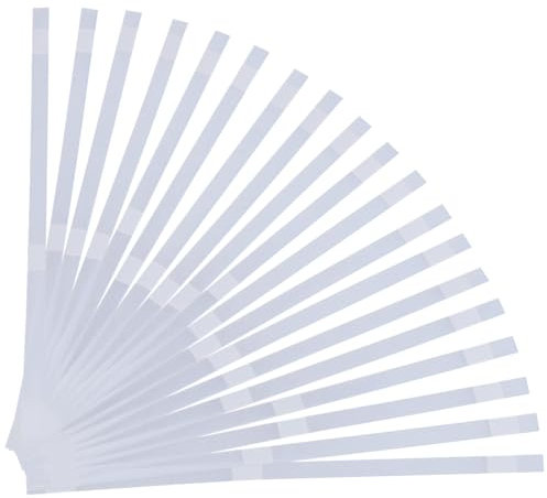 CRASPIRE 20Pcs 10mm Wide Thermal Glue Strips for Books Repair Bookbinding Mesh Backing EVA Hot Melt Adhesive Three Point Positioning Office Documents Paper Paperback