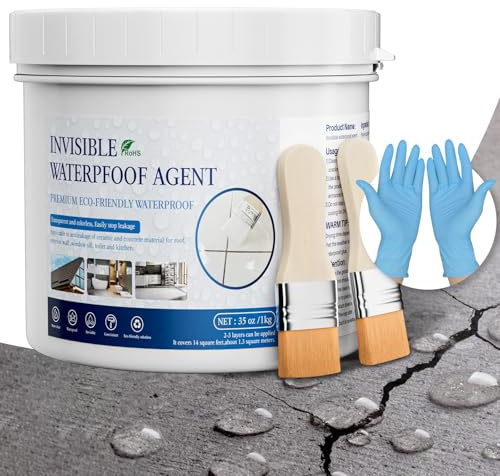 Xmntdo Invisible Waterproof Agent Transparent Repairing Leak Waterproof Adhesive for Roofs, Walls, Bathroom, Shower, Window Sills, Indoor & Outdoor Water Proof Coating 35 Oz