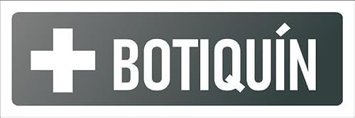 First aid kit, grey informational sign SP045-1mm flexible Plastic sign (150mm x 50mm)