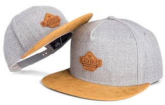 Blackskies® Essentials Snapback-keps – uppsättning av 2 föräldrar barn – partnerlook baseballkeps mamma pappa barn gåva mini-Me Basecap pappa-son & mamma dotter, Grå-brun, M