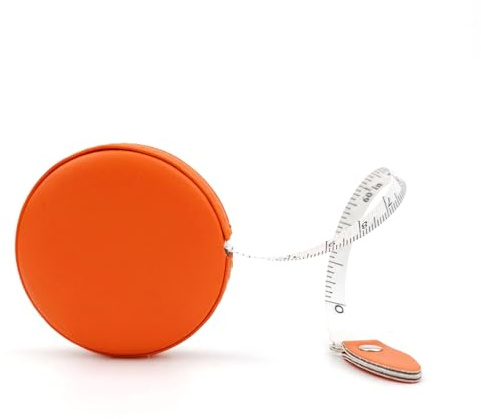 DTXLX Ruban à mesurer pour le corps en cuir rétractable, orange, petit ruban de couture pour couturiers et designers 1 pièce 1,5 mètres / 60 pouces de large
