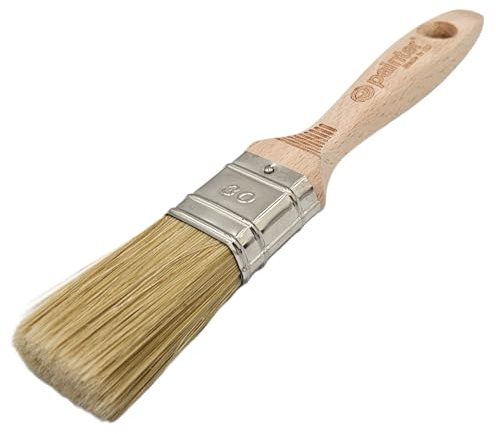 MiG-met PRO LINE Malerpinsel Flachpinsel für Lacke Lasuren Öle Wand-Farben Acryl, Lackierpinsel, Lasurpinsel, Farbpinsel, Maler-Arbeiten am Holz Metall 30x210x20mm