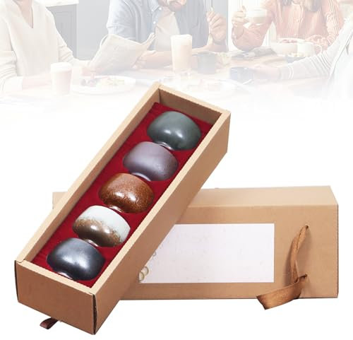 Mocoli Tazzine Da Caffè Espresso, 5 Pezzi Tazze Da Caffè Espresso Set 100 ML Tazze Da Caffè In Gres Regali Per Donne E Uomini Ideali Per Compleanni Viaggi Inaugurazione Della Casa