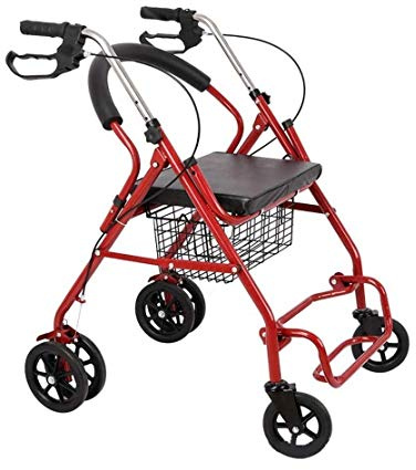 Gehgestell Standard-Gehgestell Rollator Rollator Walker Zusammenklappbares Rollgestell Mit Gepolstertem Sitz Und Rückenlehne Rädern Mobilitätshilfe Für Erwachsene Senioren Bequem Jubiläum