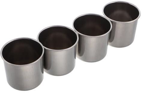 Happyyami 4pezzi Bicchieri in Acciaio Resistenti Impilabili per Ragazzo Ragazza Metallo Uso Multiuso tè Vino Acqua Campeggio Pulizia Facile Bordi Lisci