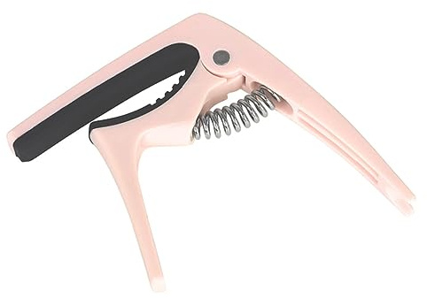 GALPADA Gitarren Capo Stimmgerät aus Abs für Akustikgitarre und E-gitarre Allgemein Kompatibel und Stylischer Rosa Capo Clip für Klassische Gitarre