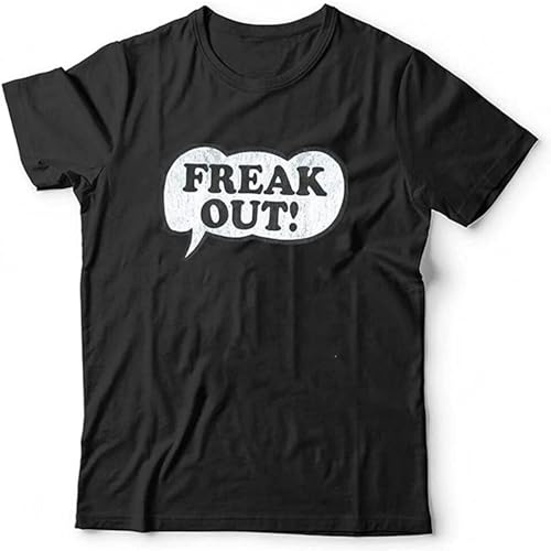 SHANYE ZHENPIN Fr&Ank Zap&Pa T Shirt - Freak out Speech Bubble 100% Captain Beefheart Charcoal Grey Black M