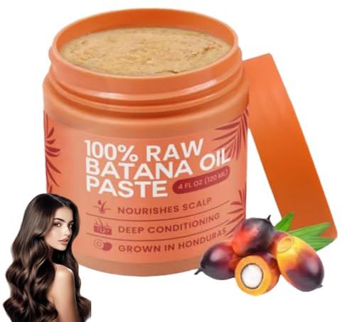 Batana Öl für Haare,Batana Haaröl,Raw Ba-tana Oil Paste für Haarwachstum,Hair Oil gegen Haarausfall,Batana Oil für dichtere und glänzende Haare, for trockenem Hair, geschädigtem Haar