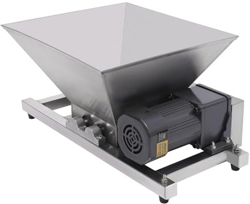 ZyKnaurral Molinillo de Frutas eléctrico de Acero Inoxidable – Máquina para moler Frutas, Pan y azúcar – Motor de 60 W, Capacidad de 44 lbs/h, para Uso en Cocina o Comercial