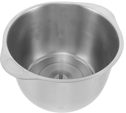 LALADEFIEE Bol Mélangeur 5 L en Acier Inoxydable Alimentaire Résistant à la Chaleur pour Hachoir à Viande Domestique Accessoire de Rechange Compact Nettoyage Facile Usage la Cuisine