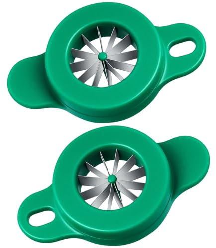 Ciieeo Tagliaverdure Manuale in Acciaio Inox 2 Pezzi, Affettatrice per Cipollotti Ago Fissatore, Utensile da Cucina Compatto per Tritare e Affettare Verdure, Pratico Gadget per Uso