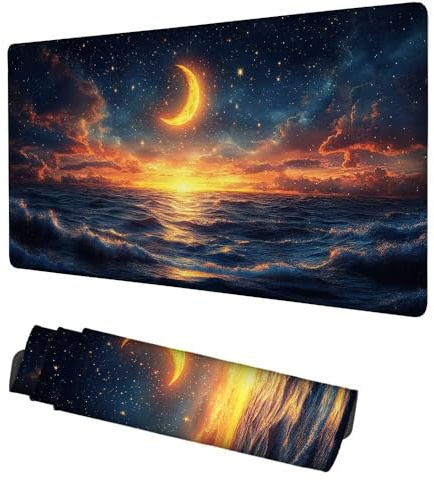 Alfombrilla Ratón Luna Mouse Pad 1200x600x3mm Alfombrilla Gaming Abstracción Desk Mat, Protector Escritorio, Accesorios Gaming, Mejora Precisión y Velocidad, para PC Gamer, Portátil, Oficina, f-456
