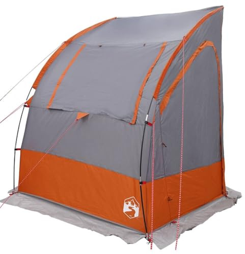 Mhdvray Heckklappenzelt für Camping und Outdoor, 194 x 180 x 210 cm, Robustes Auto-Zelt aus TAFT in Grau und Orange, inklusive Rahmen für einfaches Aufbauen, ideal für Ausflüge und Sport-Events