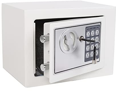 Yuanshikj Electronic Deluxe Digital Security Safe Box Keypad Lock Home Office Hotel Business Jewelry Gun Cash Use Storage (Silver 1)