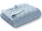 mimixiong Coperta per bambini lavorata a maglia in cotone 100% per, 100 x 80 cm(Blu)