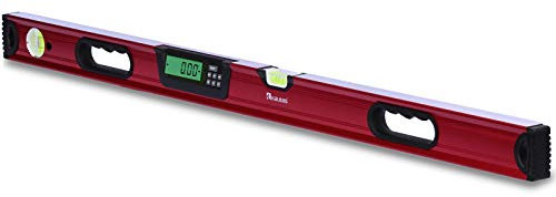 Kaleas Professional Digitale Wasserwaage 100cm, elektronischer Neigungsmesser, Präzisions Libellen 0.4mm/m, Hightech Sensor ±0,05°, Handgriff, Aluminium Profil, Schutz-Tasche (34183)