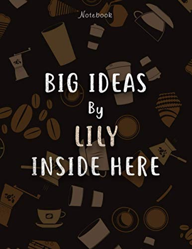 Notebook Big Ideas By Lily Inside Here Personalized Name Lined Journal: Hour, A4, Work List, Business, Stylish Paperback, 21.59 x 27.94 cm, Hourly, Over 100 Pages, Daily Journal, 8.5 x 11 inch