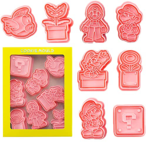 8 PCS Keks Plätzchen Ausstecher Ausstechformen Kinder,Cartoon-Motiv Plätzchenform Fondant Ausstechformen für Kinder Party