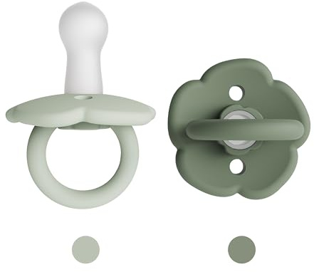 Moonkie Schnuller 2er-Pack, Schnuller Silikon 6+ Monate, Baby Schnuller 6-18 Monate, BPA-freier, Extra Weicher Schnuller für Babys
