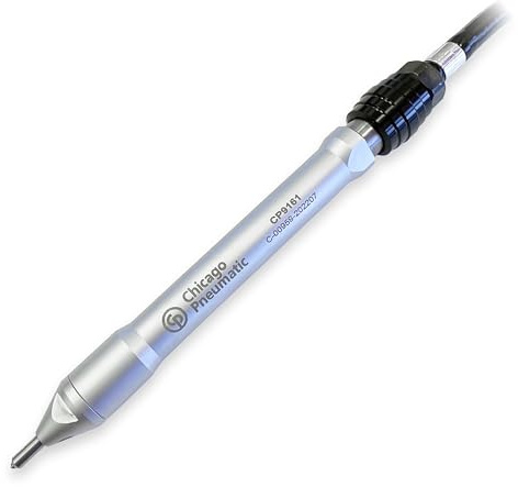 Chicago Pneumatic CP9161 - Bolígrafo de grabado de aire con manguera integrada de 2 m - 11400 BPM (nueva versión)