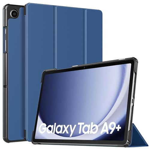 TiMOVO Hülle für Samsung Galaxy Tab A9+/A9 Plus 11 Zoll, Marineblau | Schlanke, Leichte Schutzhülle, Ständer und Harter Rückseite, Auto Aufwachen/Schlafen
