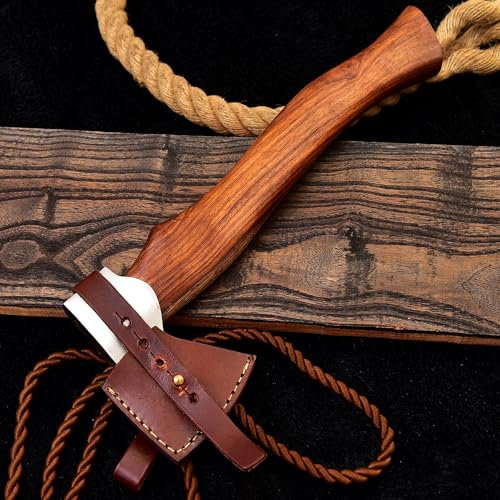 Axt Karbon Stahl Axt Wikinger handgeschmiedet 1095 mit Lederscheide MAQ2615